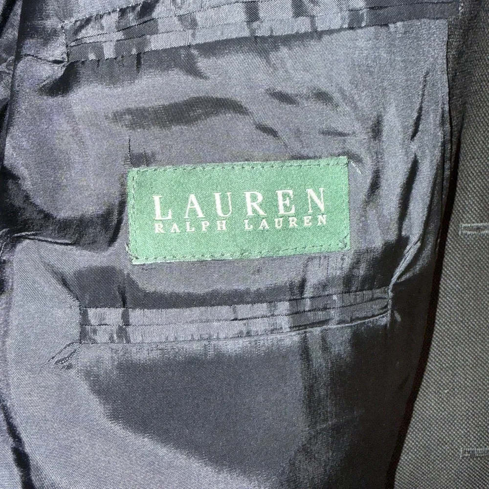Lauren‎ Ralph Lauren Blazer Mens 44R Gray 100% Wool Two Button Sport Coat Lined